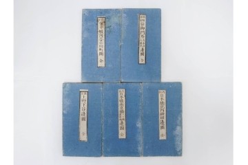 江戸期(嘉永～安政)　近吾堂版　木版画　「江戸切絵図」35冊セット　帙付き　(R-086823)