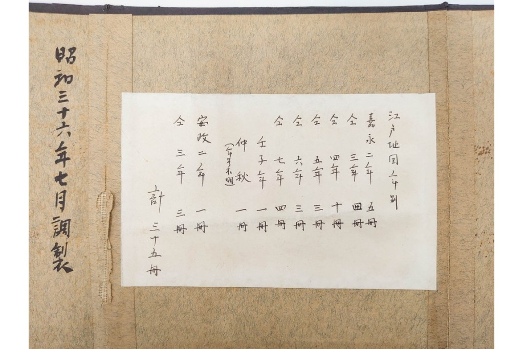 江戸期(嘉永～安政)　近吾堂版　木版画　「江戸切絵図」35冊セット　帙付き　(R-086823)