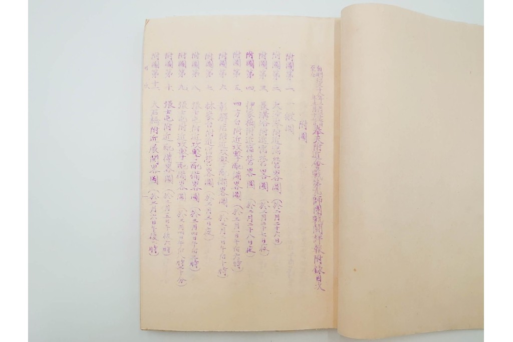 明治38年　日露戦争・満州　「奉天附近会戦第九師団戦闘詳報」4冊セット　(R-086826)