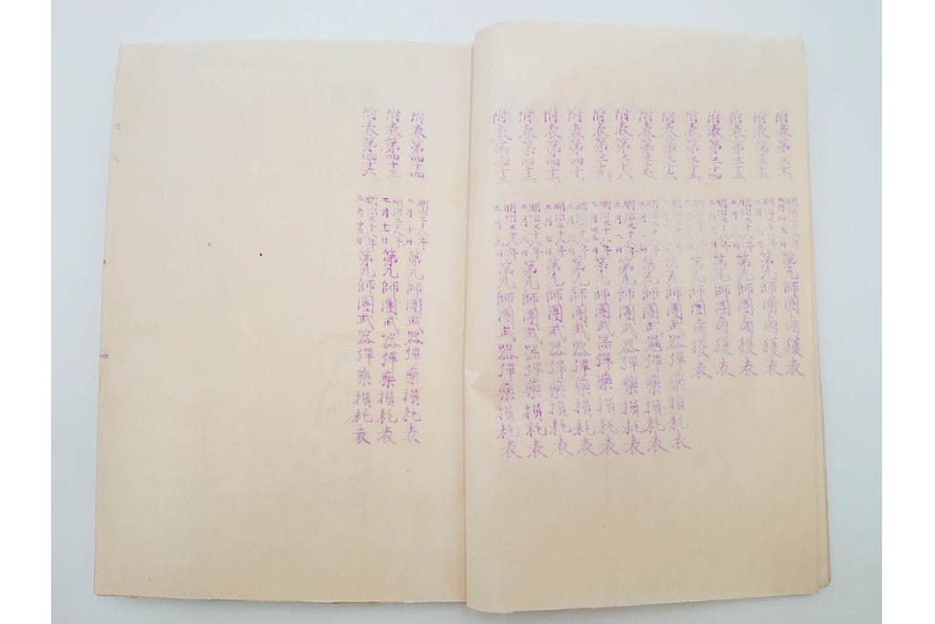 明治38年　日露戦争・満州　「奉天附近会戦第九師団戦闘詳報」4冊セット　(R-086826)