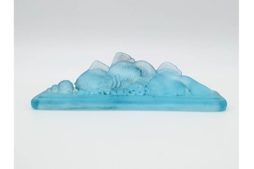 戦前　当時物　金魚モチーフのガラスの文鎮　(R-086828)