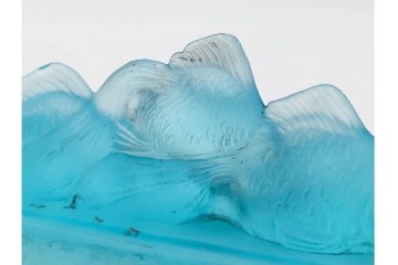 戦前　当時物　金魚モチーフのガラスの文鎮　(R-086828)