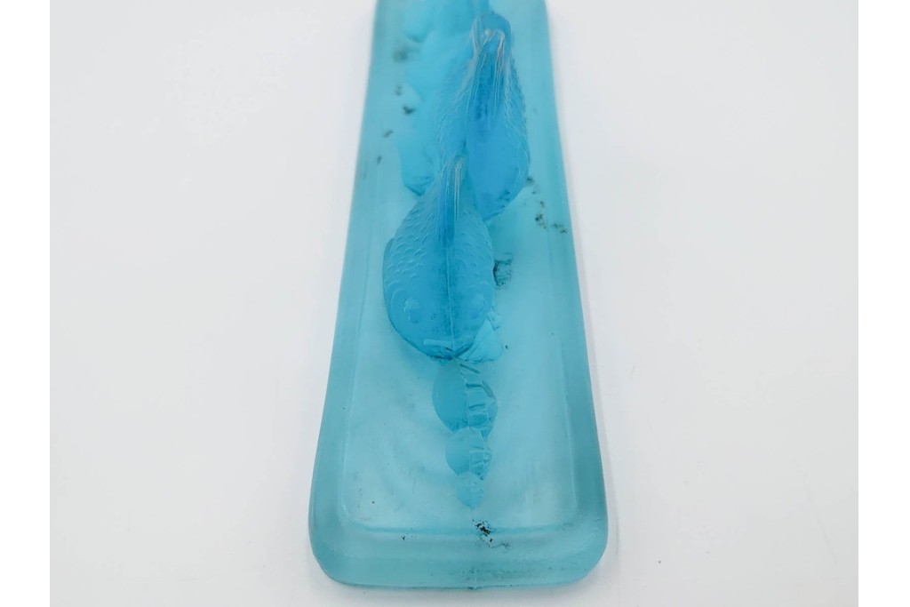 戦前　当時物　金魚モチーフのガラスの文鎮　(R-086828)