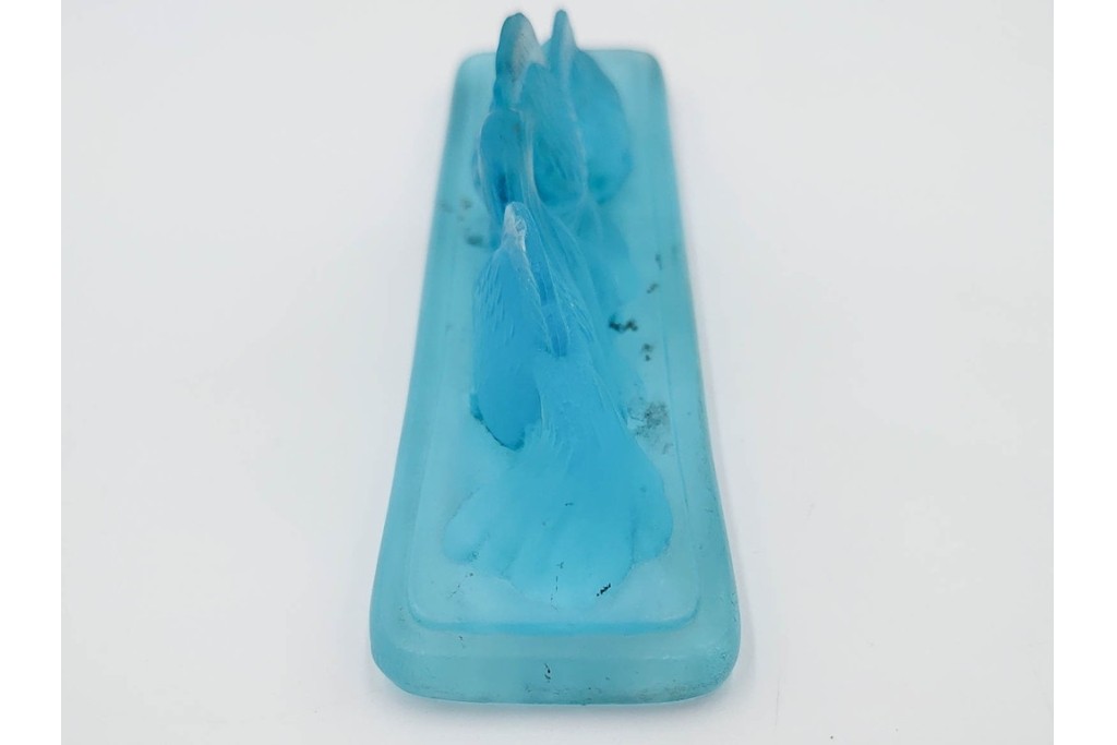 戦前　当時物　金魚モチーフのガラスの文鎮　(R-086828)