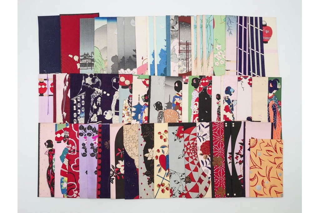 京都さくら井屋　小林かいち・その他　アールデコ調デザイン他　木版画絵封筒51点セット　(R-086829)