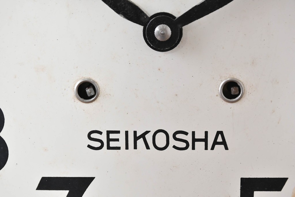 和製アンティーク　精工舎(SEIKOSHA、セイコー)　素朴でシンプルな丸型掛け時計　(R-086839)