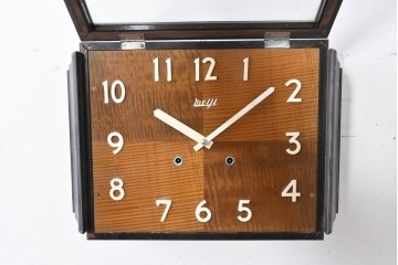 和製アンティーク　Meiji(明治時計社)　市松風の文字盤デザインがおしゃれな掛け時計　(R-086841)