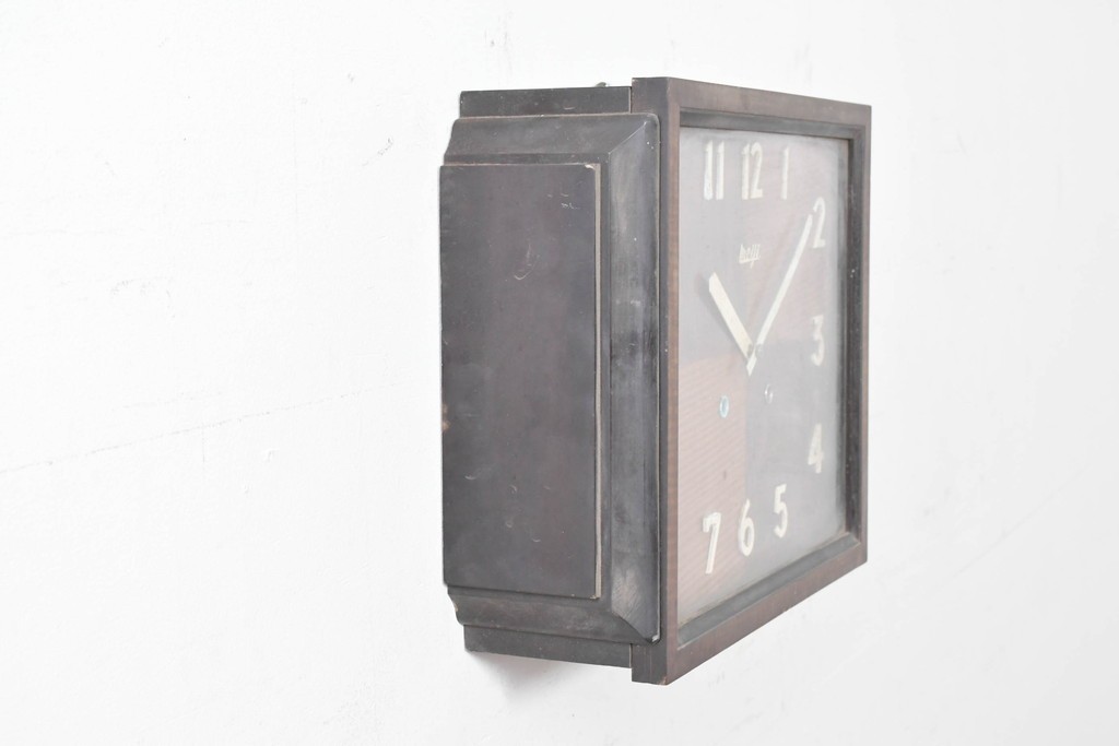 和製アンティーク　Meiji(明治時計社)　市松風の文字盤デザインがおしゃれな掛け時計　(R-086841)