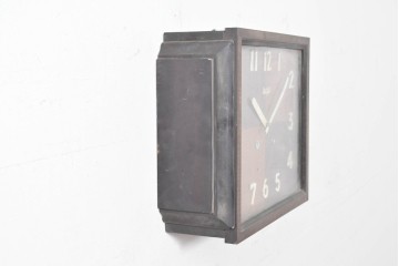 和製アンティーク　Meiji(明治時計社)　市松風の文字盤デザインがおしゃれな掛け時計　(R-086841)