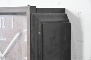 和製アンティーク　Meiji(明治時計社)　市松風の文字盤デザインがおしゃれな掛け時計　(R-086841)