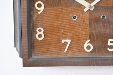 和製アンティーク　Meiji(明治時計社)　市松風の文字盤デザインがおしゃれな掛け時計　(R-086841)