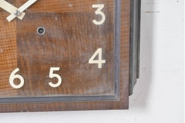 和製アンティーク　Meiji(明治時計社)　市松風の文字盤デザインがおしゃれな掛け時計　(R-086841)