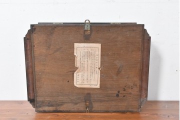 和製アンティーク　Meiji(明治時計社)　市松風の文字盤デザインがおしゃれな掛け時計　(R-086841)