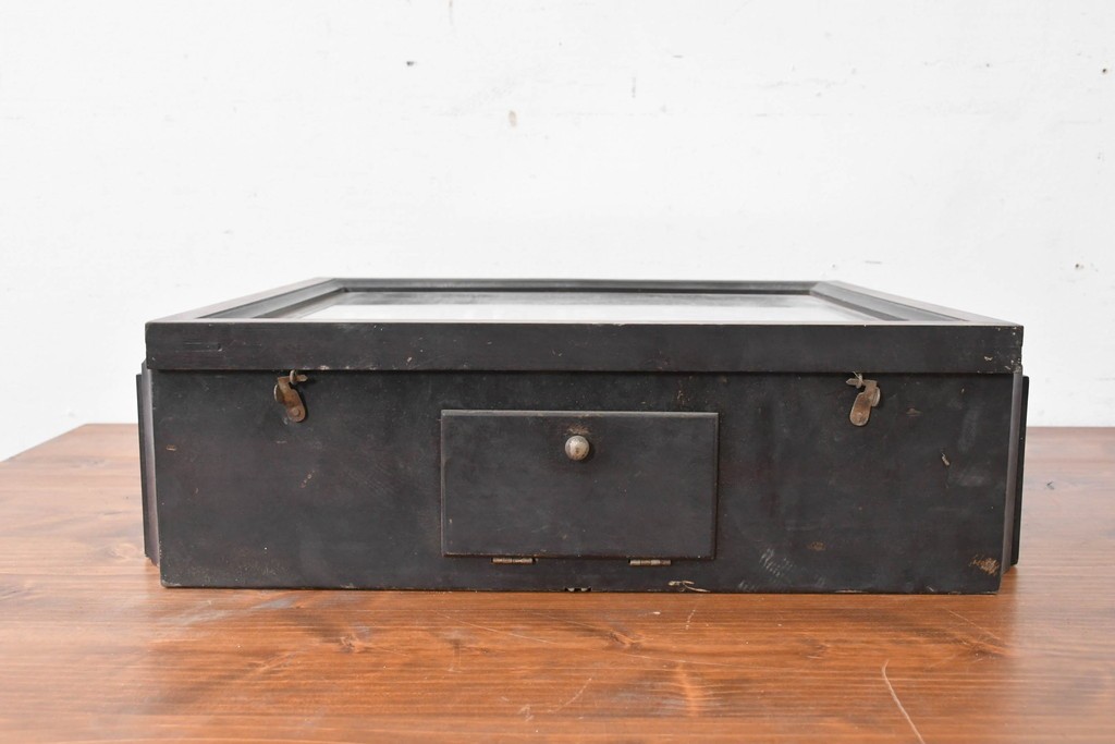 和製アンティーク　Meiji(明治時計社)　市松風の文字盤デザインがおしゃれな掛け時計　(R-086841)