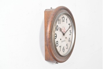 和製アンティーク　精工舎(SEIKOSHA、セイコー)　大きな数字の文字盤が魅力の丸型掛け時計　(R-086842)