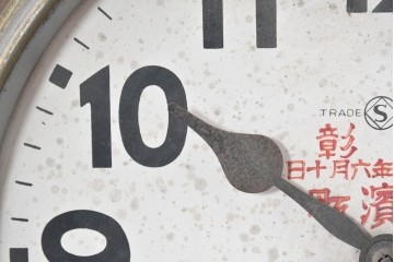 和製アンティーク　精工舎(SEIKOSHA、セイコー)　大きな数字の文字盤が魅力の丸型掛け時計　(R-086842)