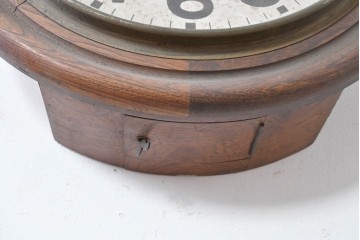 和製アンティーク　精工舎(SEIKOSHA、セイコー)　大きな数字の文字盤が魅力の丸型掛け時計　(R-086842)