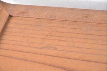 和製ヴィンテージ　国産職人手作り　総欅(ケヤキ)材　透かし彫りが上品な茶棚　(R-086845)