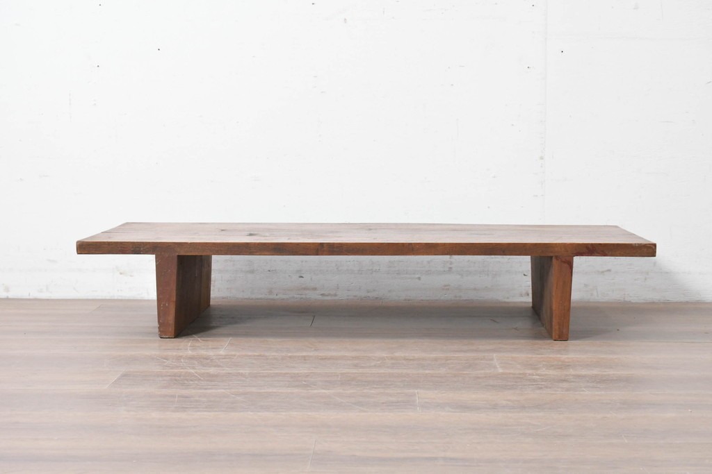 ヴィンテージ　ディスプレイ台やテレビ台としてもおすすめ!　チーク材の素朴な裁ち板　(R-086846)