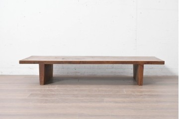 ヴィンテージ　ディスプレイ台やテレビ台としてもおすすめ!　チーク材の素朴な裁ち板　(R-086846)