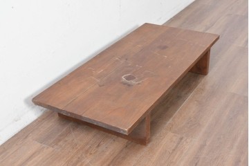 ヴィンテージ　ディスプレイ台やテレビ台としてもおすすめ!　チーク材の素朴な裁ち板　(R-086846)