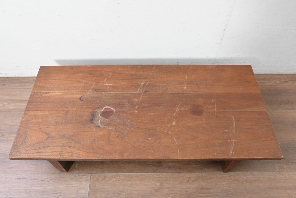 ヴィンテージ　ディスプレイ台やテレビ台としてもおすすめ!　チーク材の素朴な裁ち板　(R-086846)