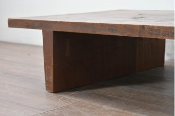 ヴィンテージ　ディスプレイ台やテレビ台としてもおすすめ!　チーク材の素朴な裁ち板　(R-086846)