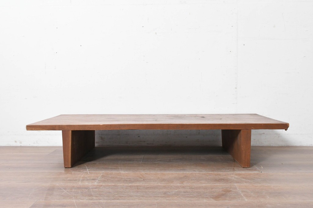 ヴィンテージ　ディスプレイ台やテレビ台としてもおすすめ!　チーク材の素朴な裁ち板　(R-086846)