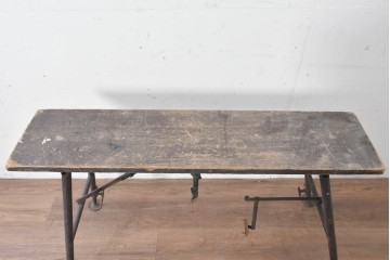 和製ヴィンテージ　建築足場をリメイクした無骨な折りたたみ式作業台　(R-086847)