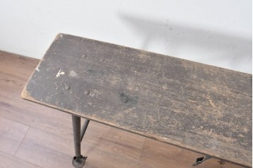 和製ヴィンテージ　建築足場をリメイクした無骨な折りたたみ式作業台　(R-086847)