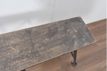 和製ヴィンテージ　建築足場をリメイクした無骨な折りたたみ式作業台　(R-086847)