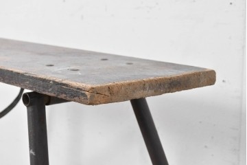 和製ヴィンテージ　建築足場をリメイクした無骨な折りたたみ式作業台　(R-086847)