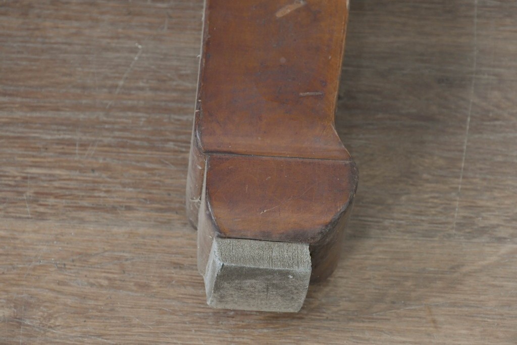 和製アンティーク　栃(トチ)材　希少な縮み杢が使用された飴色の座卓　(R-086848)