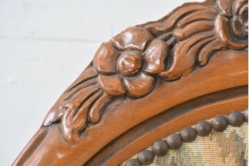 中古　イタリア高級輸入家具　華やかなゴブラン織りのダイニングチェア　(R-086849)