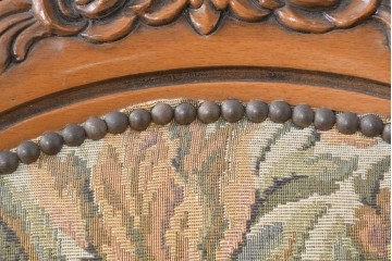 中古　イタリア高級輸入家具　華やかなゴブラン織りのダイニングチェア　(R-086849)