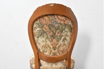 中古　イタリア高級輸入家具　華やかなゴブラン織りのダイニングチェア　(R-086849)