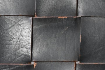 スペインヴィンテージ　Pierre Lottier(ピエール・ロティエ)　本革を格子状に編み込んだスリッパチェア　(R-086850)