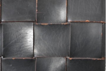 スペインヴィンテージ　Pierre Lottier(ピエール・ロティエ)　本革を格子状に編み込んだスリッパチェア　(R-086850)