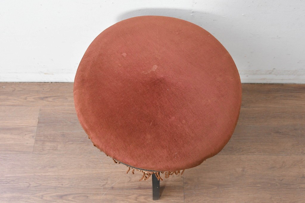 和製ヴィンテージ　クラシカルなフリンジ飾り付きのピアノスツール　(R-086853)