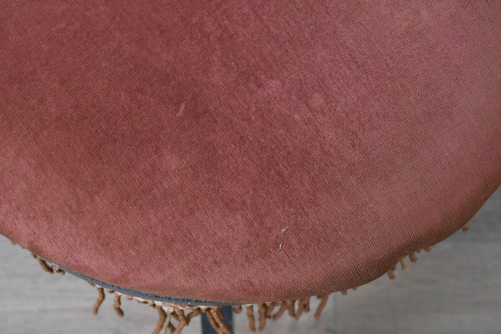 和製ヴィンテージ　クラシカルなフリンジ飾り付きのピアノスツール　(R-086853)