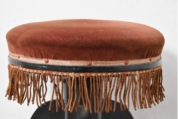 和製ヴィンテージ　クラシカルなフリンジ飾り付きのピアノスツール　(R-086853)