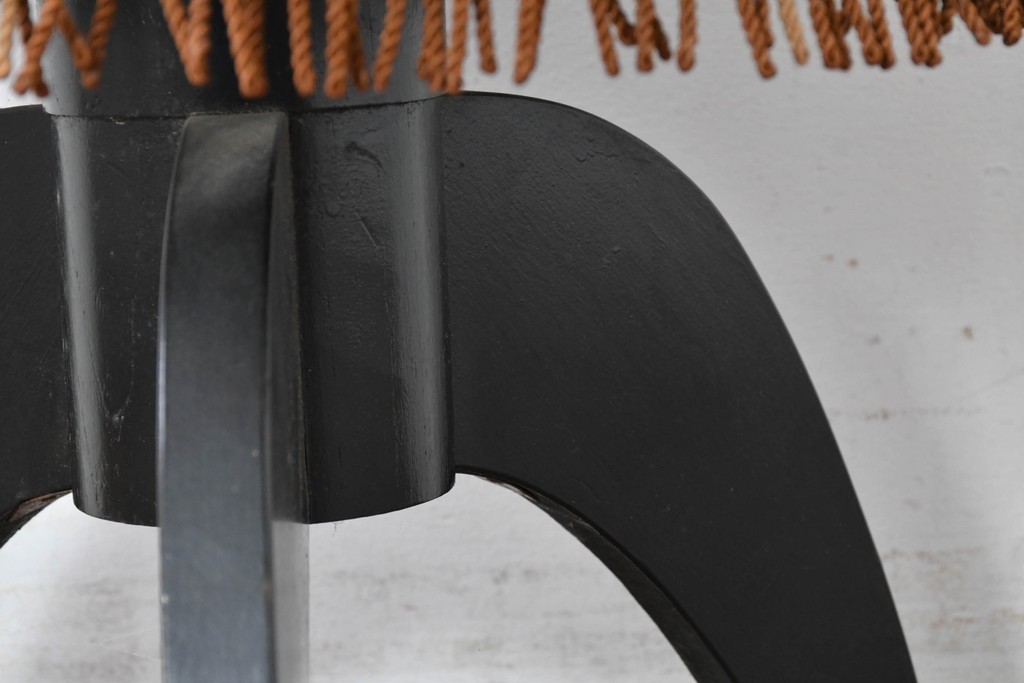 和製ヴィンテージ　クラシカルなフリンジ飾り付きのピアノスツール　(R-086853)