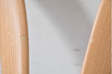 中古　イタリア製　porada(ポラダ)　Ester(エスター)シリーズ　ナチュラルアッシュ　曲線が美しいダイニングチェア4脚セット　定価(4脚合計)約137万円　(R-086854)