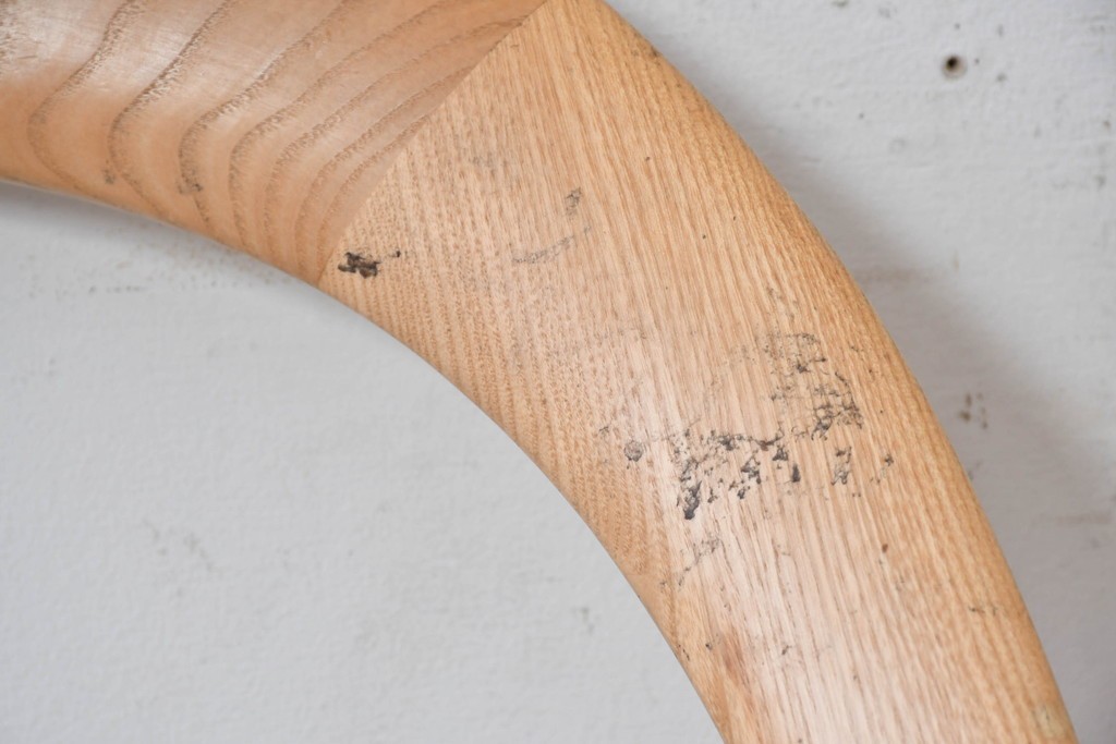 中古　イタリア製　porada(ポラダ)　Ester(エスター)シリーズ　ナチュラルアッシュ　曲線が美しいダイニングチェア4脚セット　定価(4脚合計)約137万円　(R-086854)