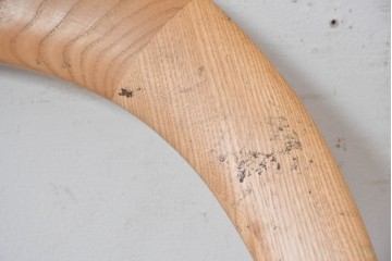 中古　イタリア製　porada(ポラダ)　Ester(エスター)シリーズ　ナチュラルアッシュ　曲線が美しいダイニングチェア4脚セット　定価(4脚合計)約137万円　(R-086854)