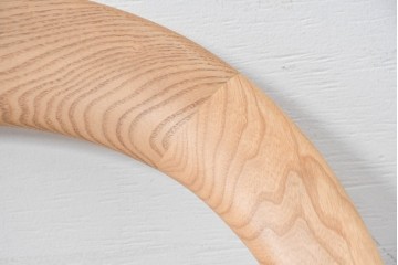 中古　イタリア製　porada(ポラダ)　Ester(エスター)シリーズ　ナチュラルアッシュ　曲線が美しいダイニングチェア4脚セット　定価(4脚合計)約137万円　(R-086854)