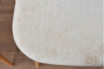 中古　イタリア製　porada(ポラダ)　Ester(エスター)シリーズ　ナチュラルアッシュ　曲線が美しいダイニングチェア4脚セット　定価(4脚合計)約137万円　(R-086854)