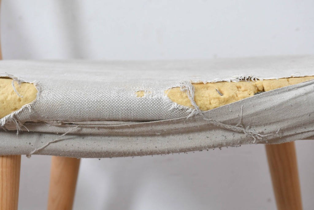 中古　イタリア製　porada(ポラダ)　Ester(エスター)シリーズ　ナチュラルアッシュ　曲線が美しいダイニングチェア4脚セット　定価(4脚合計)約137万円　(R-086854)