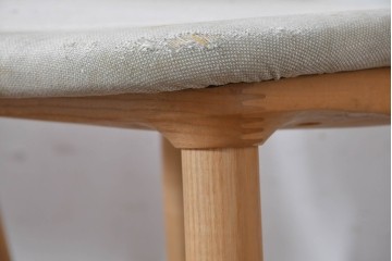 中古　イタリア製　porada(ポラダ)　Ester(エスター)シリーズ　ナチュラルアッシュ　曲線が美しいダイニングチェア4脚セット　定価(4脚合計)約137万円　(R-086854)