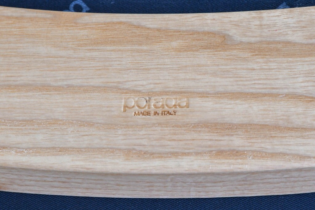 中古　イタリア製　porada(ポラダ)　Ester(エスター)シリーズ　ナチュラルアッシュ　曲線が美しいダイニングチェア4脚セット　定価(4脚合計)約137万円　(R-086854)